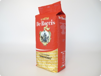 Кофе в зернах De Roccis Rossa Cremoso (Де Роччис Росса Кремосо)  1 кг, вакуумная упаковка