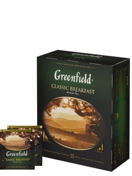 Чай черный Greenfield Classic Breakfast (Гринфилд Классик Брекфаст), 100 пакетиков